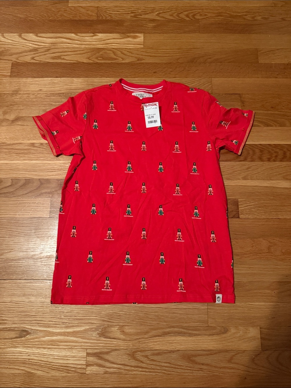 Free Planet Red Short-Sleeve Tee with Nutcracker Motif